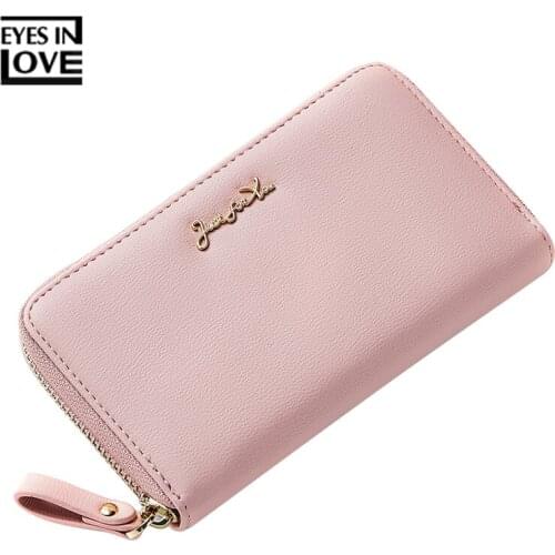 EYES IN LOVE Womens Long Clutch Wallet Zipper Large Capacity Card Holder Female Wallets Purse Lady Purses Coin Pocket Carteras