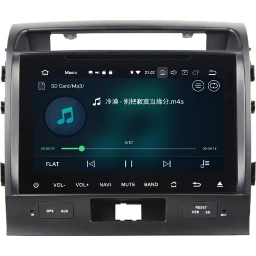 Full touch 9" Android 8.0 Car Radio DVD GPS Multimedia for Toyota Land Cruiser 2008-2012 4GB RAM Bluetooth WIFI USB 32GB ROM