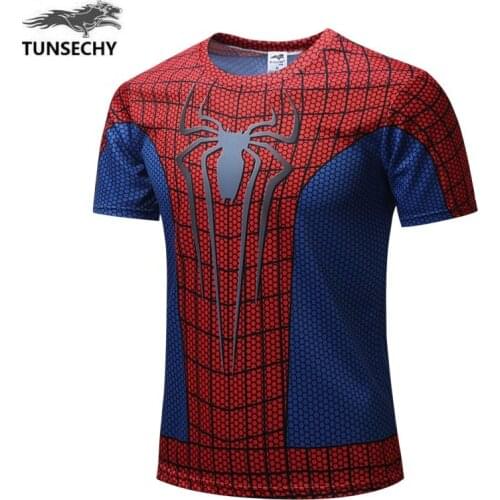 Marvel Summer Theme Tops Fashion Harajuku Mens T Shirt Spider Men 3D T-Shirts Teenagers Clothes
