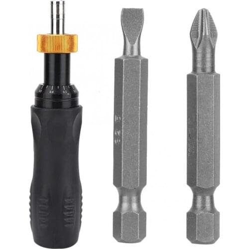 Alloy High Precision Maintenance Repair Tool 1-6 N.m Handheld Adjustable Torque Screwdriver with Bit for Phone PC Circuit Board