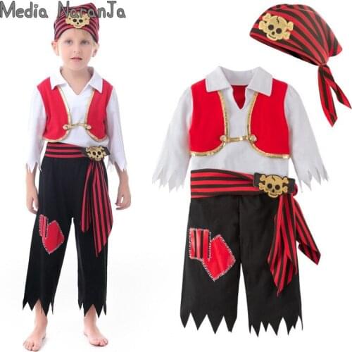 Baby boy girl halloween costume infant pirate outfits 4pcs clothing set purim performance holiday event clothes