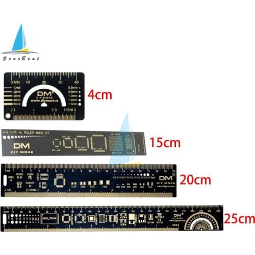 4cm 15cm 20cm 25cm PCB Ruler For Electronic Engineers For Geeks Makers PCB Reference Ruler Multi-functional Measuring Tool