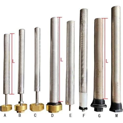 Mmagnesium Anode Rod Magnesium Bar descaling for Solar Water Heater Sewage Outlet Pipe with 1/2 3/4 1' Copper Nut