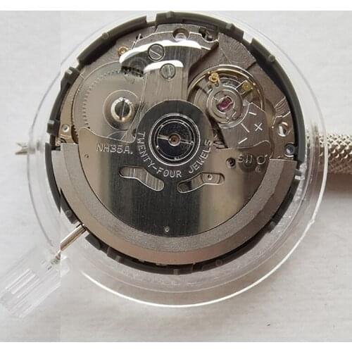 Date at 3' Watch Movement Automatic Mechanical Black Calendar Movement Replacement For NH35 Movement Wrist Watch Repair parts
