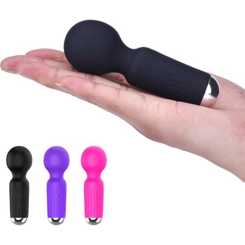 20 Modes Strong Motor Vibrators Mini AV Wand Small Portable Sticks G-spot Clitoral Stimulator Female Masturbator Adult Sex Toys