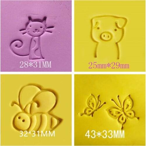 Mini Animals Pattern Soap Stamp Homemade Tools DIY Sugarcarft Candy Candle Stamp Soap Making Kits