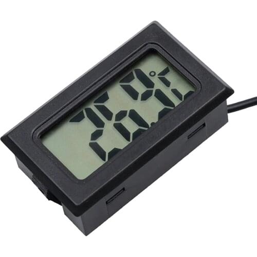 Mini LCD Car Digital Thermometer Hygrometer Temperature Indoor Outdoor Temperature Sensor Auto Humidity Meter Gauge Instruments