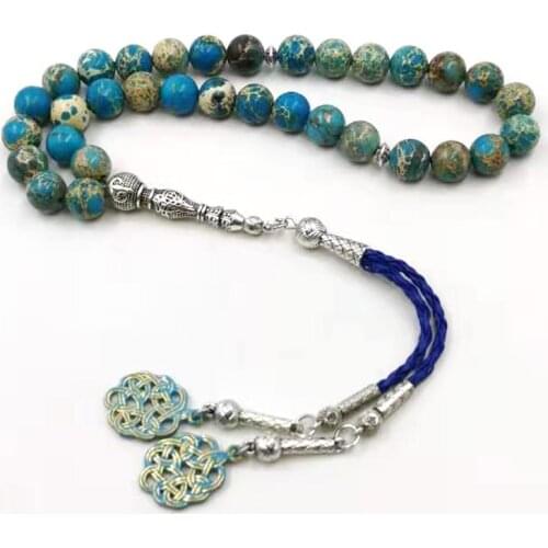 Mans Tasbih Natural jaspers stone 33 Prayer bead misbaha Special Rosary Muslim Accessories jewelry bracelet Misbaha