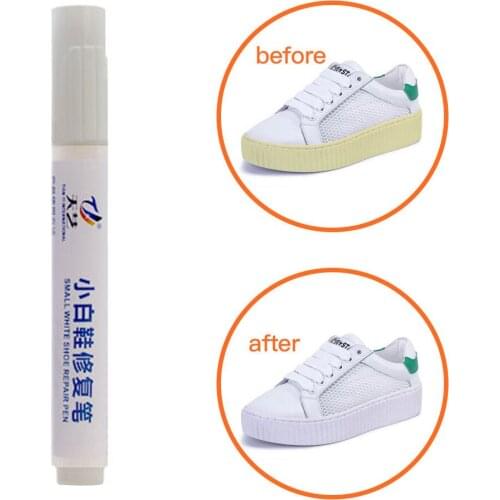 Shoes Stains Removal Waterproof Cleaning Pen Repair Durable Cleaning Pen Shoes Yellow Edg e Laundry Marker WHITE Fabric Pen