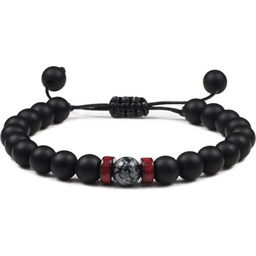 8mm Natural Stone Braided Bracelets Handmade Adjustable Knots Beads Bracelet Men Women Weave Jewelry Gifts Bileklik Pulseras