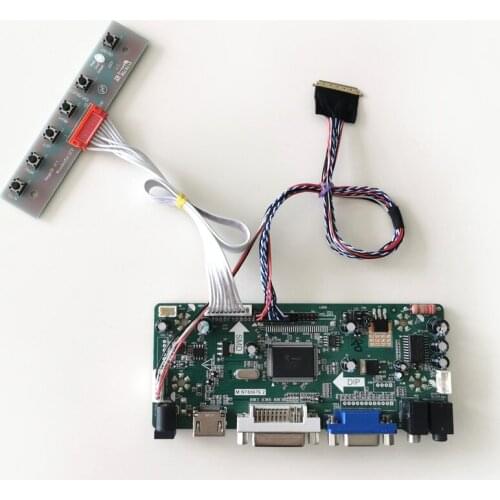 Fit B133XTN01 B133XW01 B133XW02 VGA DVI LVDS 40Pins 1366*768 13.3" WLED LCD panel M.NT68676 screen controller board DIY kit