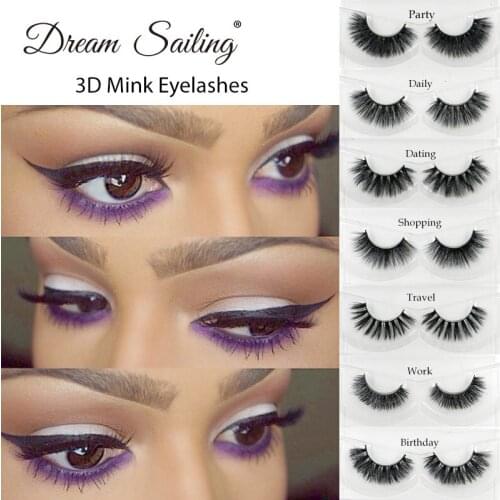 Eyelashes 3D Mink Lashes Luxury Hand Made Mink Eyelashes Thick Long Natural Soft Full Strip Lashes Extension High Quality