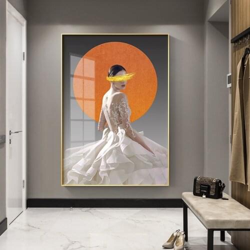 Nordic Woman Abstract Painting Contemporary Sexy Elegant Lady Posters and Prints Figure Wall Art Pictures Modern Home Decoration