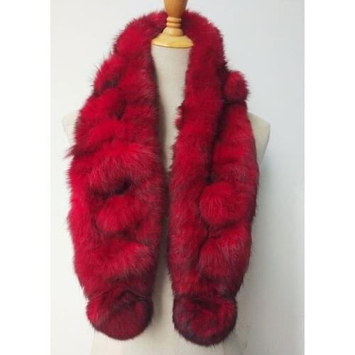 2020 Winter Real Rabbit Fur Scarf Women Long Warm Genuine Rabbit Fur Scarves Female New Arrival Scarfs Ladies