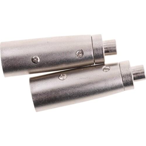 2PCS XLR Male to RCA Female Plug 3Pin Audio Cable Microphone Mic DJ Adapters