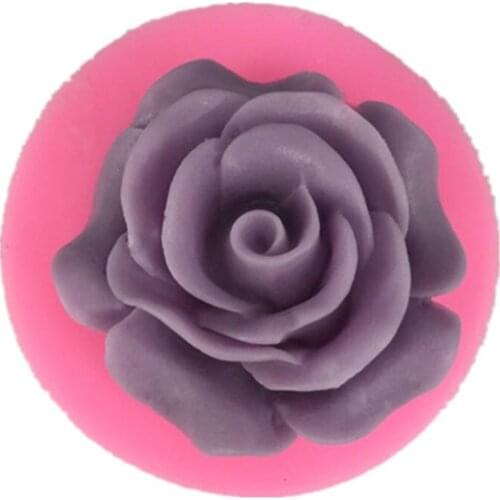 Rose Flower Bloom 3D Cake Mold Chocolate Cupcake Silicone Fondant DIY Decoration Mould Soap Candle Making Tool Resin Crafts