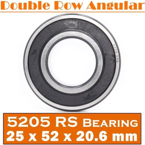 5205 2RS Bearing 25 x 52 x 20.6 mm ( 1 PC ) Axial Double Row Angular Contact 5205RS 3205 2RS 3056205 Ball Bearings