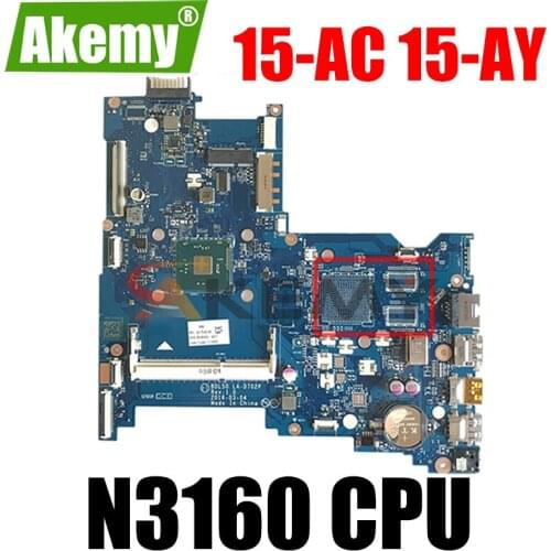 Akemy 854949-601 854949-501 BDL50 LA-D702P mainboard for HP NOTEBOOK 15-AC 15-AY 15-15-AY083NR laptop motherboard N3160