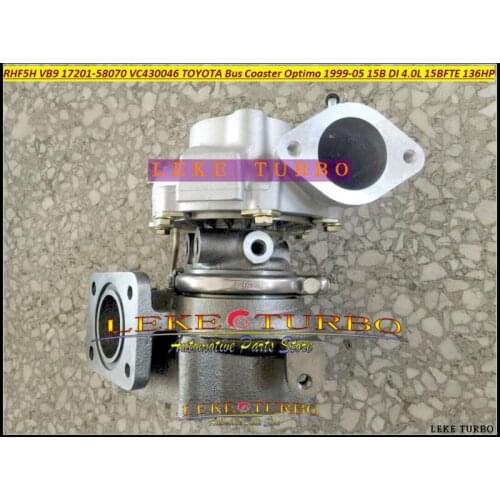 Free Ship RHF5H VB9 17201-58070 VC430046 Turbo Turbocharger For TOYOTA Bus Coaster Optimo 99-2005 15B DI 4.0L EURO 3;15BFTE 4.1L
