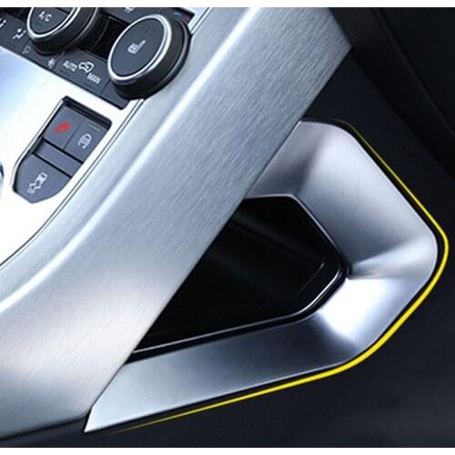 Car Central Decoration U Shape Frame Trim for Land Rover Range Rover Evoque 2012-2016 2017 2018, Chrome