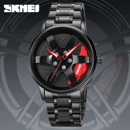 Stainless Steel Quartz Watch Fashion Brand SKMEI Mens Watches Luxury Waterproof Quartz Moment Wristwatch Mens Original Hour