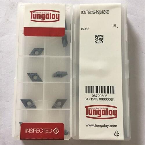 DCMT070202-PS NS530 100% Original TUNGALOY carbide insert with the best quality 10pcs/lot free shipping