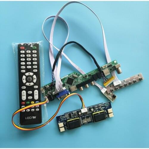 Kit for LTM170EU Display 4 lamps 1280x1024 Remote Audio HDMI VGA AV TV USB Controller Board 30pin monitor Screen Panel LVDS 17"