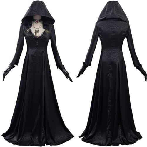 Evil Village Cosplay Costume Vampire Lady Dress Outfits Halloween Carnival Suit