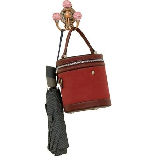 Shiny Crystal Diamond Coat Hook Antique Wall Hangers Mounted Iron Key Coat Hat Hanging Holder Carving Hook Home Accessories