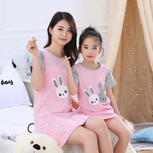 Summer girls' pajamas childrens cotton pajamas in childrens home clothing thin section baby cartoon short-sleeved pajamas