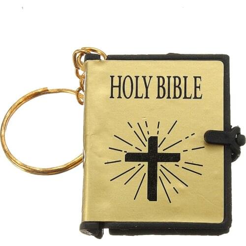Small Size Holy Bible Key Chain Book Keychain Christian Jesus Keyring Gift Prayer God Bless 1pc Religion English Version