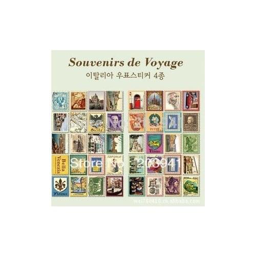 4sheets/lot Vintage Italy style Folding Stamps Stickers DIY Multifunction sticker/stikerlabel/Lovely home Decoration label
