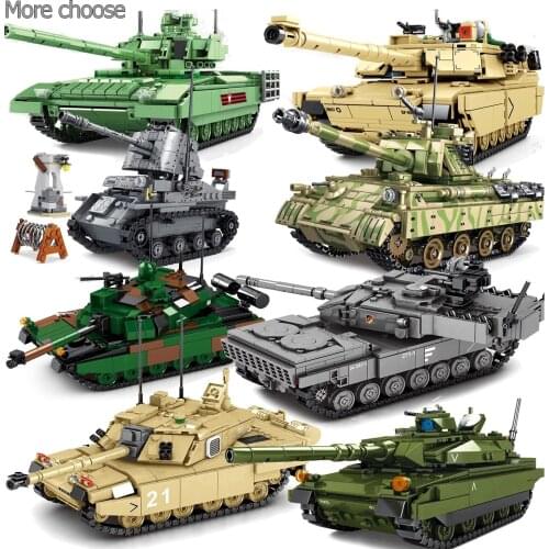 WW2 German Military Battle Tank Model Building Blocks Tracked Armored Vehicle Army Soldier Bricks Gift Toys For Boys