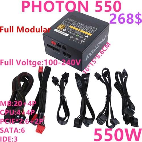 New PSU For Rosewill Brand Full Modular 80plus Gold Wide Mute Game Power Supply 550W Power Supply PHOTON 550