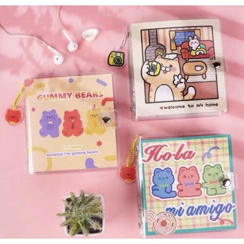MINKYS Kawaii Glittery Double Side 3/4/5/6 inch Photocards Binder Organizer Collect Display Book Diary Journal School Stationery