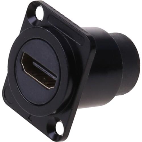 D-type Socket Network Plug Chassis Panel Mount Audio Connector Metal HD Aviation Cable HDMI-compatible