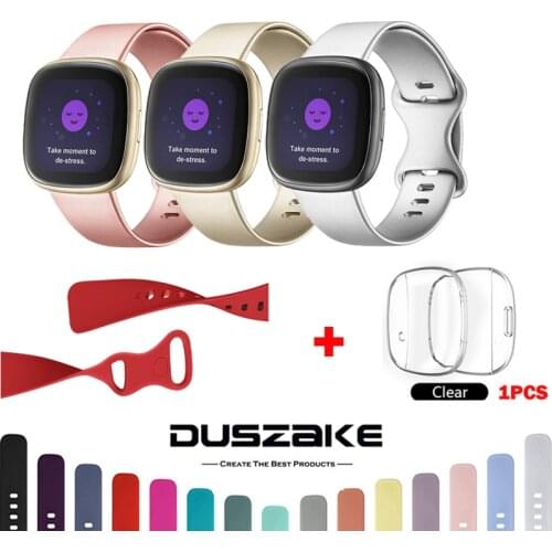 Band For Fitbit Versa 3 Classic Soft Silicone Band For Fitbit Versa 3 Band Smart Watch Strap For Fitbit Sense Replacement