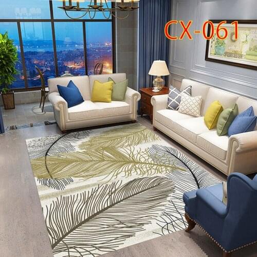 Modern light luxury carpet living room tea table cushion American European bedroomabstract art ins style