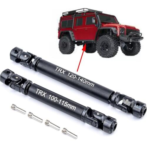 Heavy Duty Cvd Drive Shaft 100-115mm / 120-140mm Alloy Steel Universal Joint Steel For 1/10 Rc Car Trx4 Traxxas Trx-4 TRX-6 TRX6