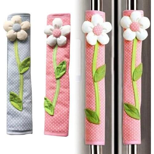 Cloth Handle Cover Door Knob Cover Cotton Refrigerator Handle Gloves Home Tool Accessories Double-door Fridge Door Handle Cover