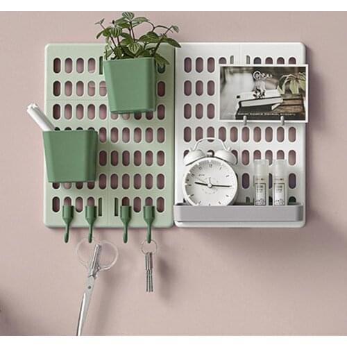 Creativity Hole Board Wall Dormitory Kitchen Bathroom Wall Diy Shelf Shelf Wall Hanging Storage Hook Rack