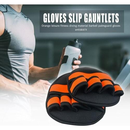 Unisex 1 Pair Gym Training Gloves Anti-Skid Weight Lifting Fitness Gloves Grips Pads Non-Slip Fitness Palm Grip Pads Protector