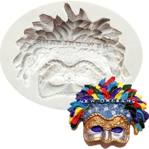 Ethnic Style Mask Silicone Mold Fondant Cake Decoration Mold Sugarcraft Chocolate Baking Tool Kitchenware For Cake Gumpaste Form