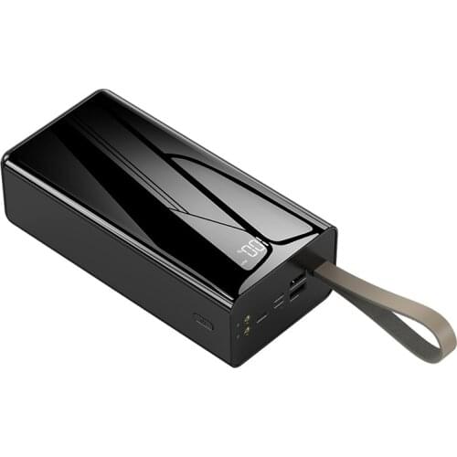 50000mAh Power Bank Portable Charger External Battery Mirror Screen Powerbank for iPhone 12 11 X Samsung S21 Xiaomi mi Poverbank