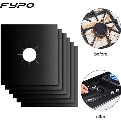 4Pcs/set Gas Stove Trivets Cooker Protectors Cover Oilproof Nonstick Reusable Cleaning Kitchen Tools Mat Stovetop Protection