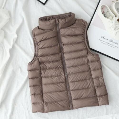 Women Vests 2021 New Autumn Winter Ultra Light Duck Down Vest Female Slim Sleeveless Jacket Womens Windproof Warm Waistcoat