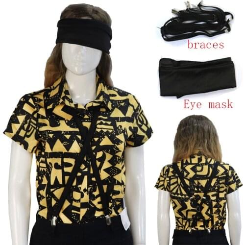 Adult Women Girls Stranger Things 3 Eleven Cosplay Costume EL Cosplay Shirt Halloween Carnival Party Props T-Shirt Headwear