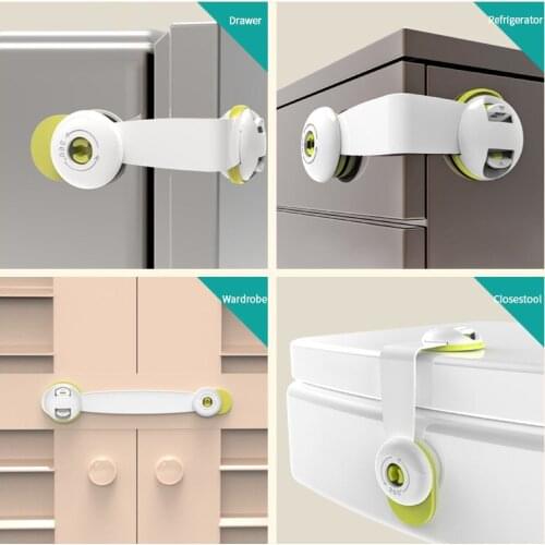 1/3Pcs Child Lock Protection Child Lock Door Child Safety Refrigerator Lock Drawer Lock Plastic Protection Safety Lock