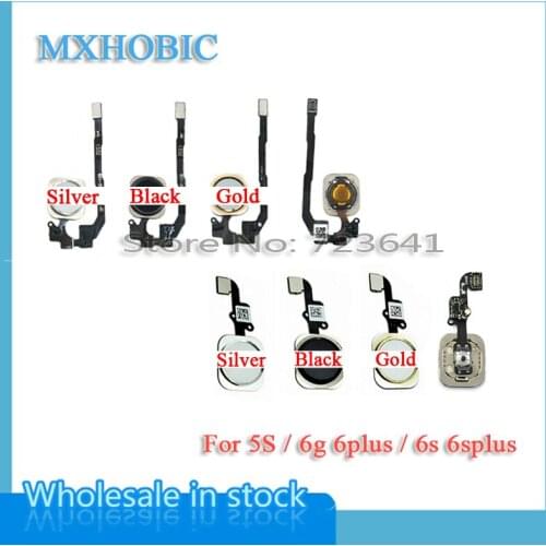 20pcs/lot Home Button Flex Cable For iPhone 5S 6 6plus 6s plus 4.7" 5.5" Menu Sensor Assembly Ribbon Replacement Part