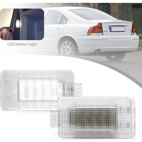 2X LED Trunk Boot Luggage Lights Courtesy Footwell Lamps Error Free Car Accessories For Volvo C30 C70 V70 XC S60 S60L S80 XC90